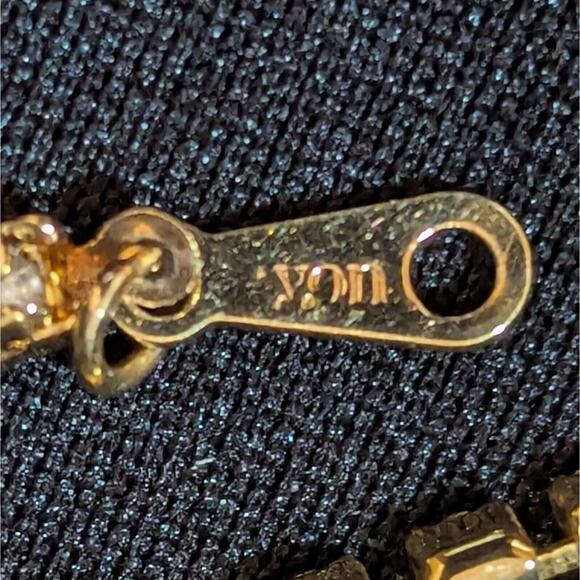 Vtg Tennis Bracelets Set Of Two 3-Strand Gold Tone Sparkle 7" Avon - Picture 4 of 7